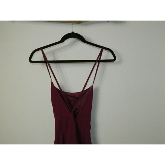 Lulu’s Dress Burgundy Mythical Kind of Love Wine Red Maxi Dress Large - Picture 6 of 7
